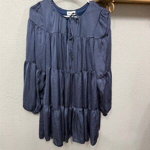 Women's Long Sleeve Dress in Blue